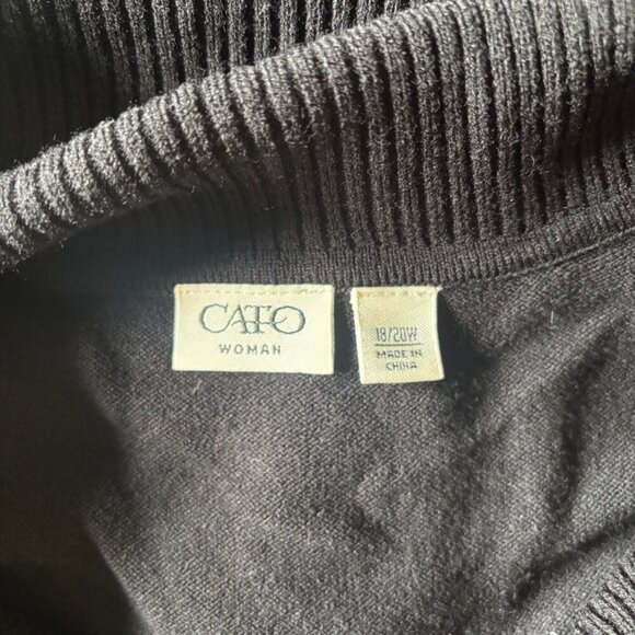 Pre-Loved CATO long sleeve, black, cowl neck sweater - Picture 3 of 3